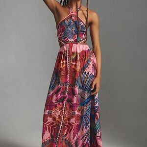 FARM RIO Macaw Scarf Maxi Dress